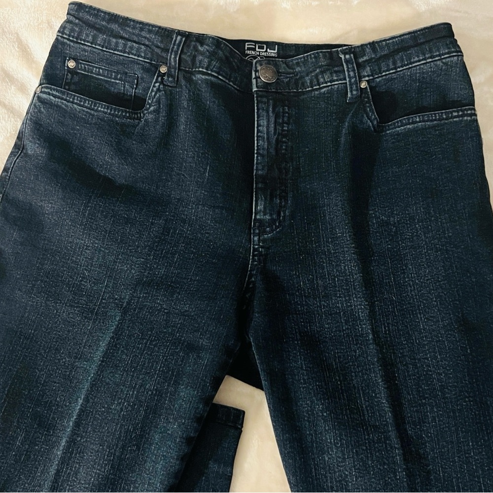 🔴 CLEARANCE🔖 FRENCH DRESSING 👖 RHINESTONE OLIVIA FLARE STRETCH JEANS Women’s 10 - Picture 5 of 14
